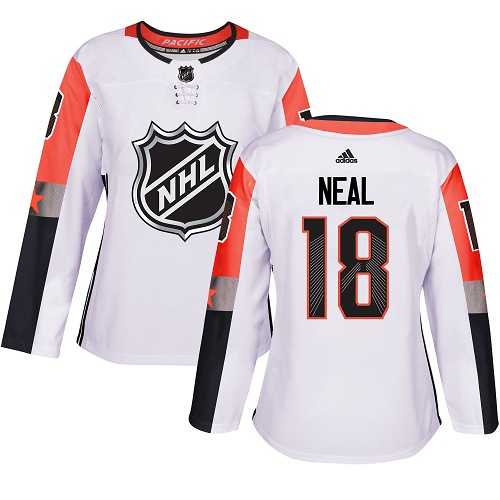 Adidas Golden Knights #18 James Neal White 2018 All-Star Pacific Division Authentic Women's Stitched NHL Jersey